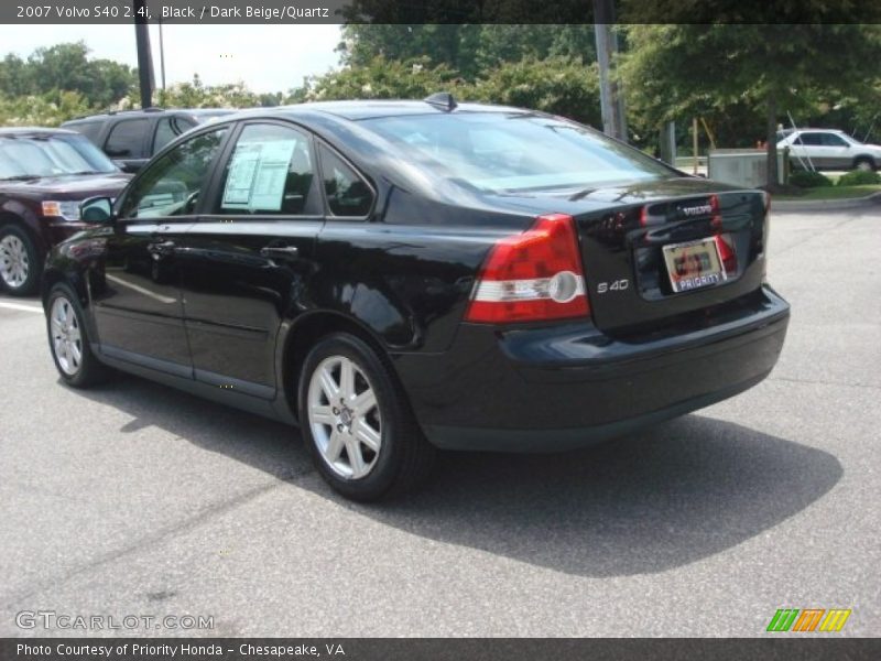 Black / Dark Beige/Quartz 2007 Volvo S40 2.4i