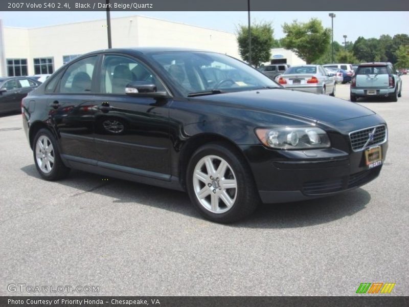 Black / Dark Beige/Quartz 2007 Volvo S40 2.4i