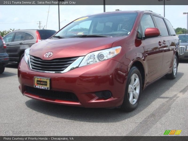 Salsa Red Pearl / Light Gray 2011 Toyota Sienna LE