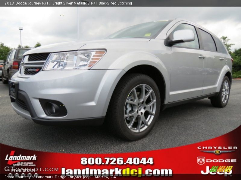Bright Silver Metallic / R/T Black/Red Stitching 2013 Dodge Journey R/T