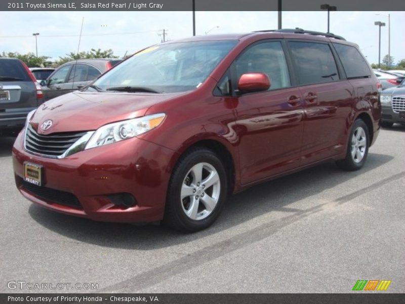 Salsa Red Pearl / Light Gray 2011 Toyota Sienna LE