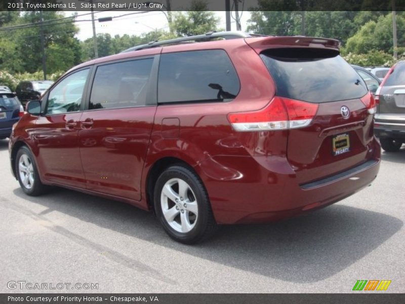 Salsa Red Pearl / Light Gray 2011 Toyota Sienna LE