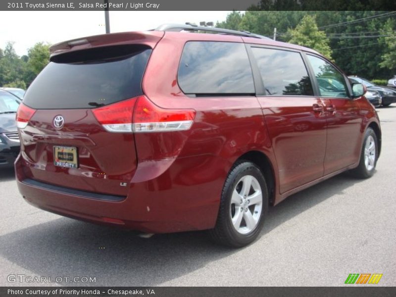 Salsa Red Pearl / Light Gray 2011 Toyota Sienna LE