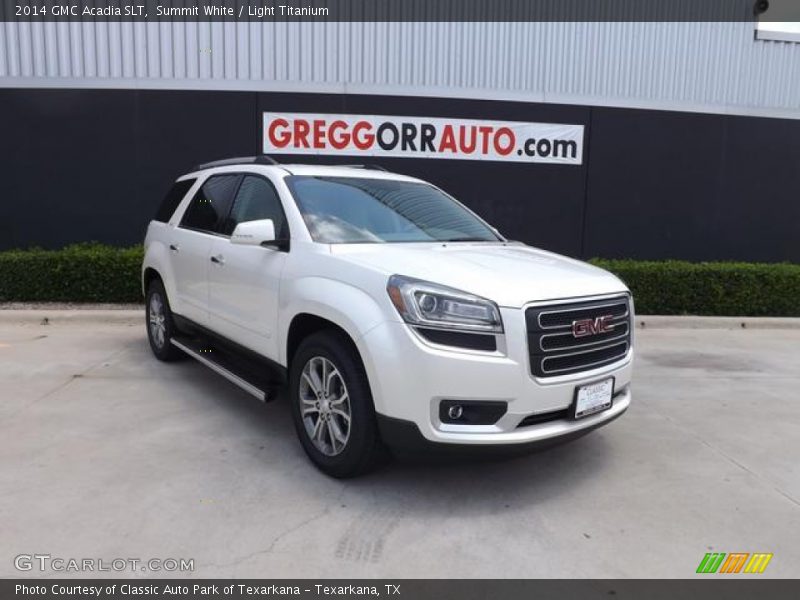 Summit White / Light Titanium 2014 GMC Acadia SLT