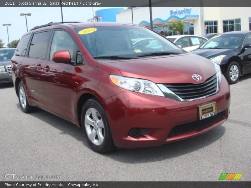 Salsa Red Pearl / Light Gray 2011 Toyota Sienna LE