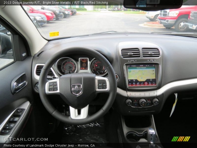 Bright Silver Metallic / R/T Black/Red Stitching 2013 Dodge Journey R/T