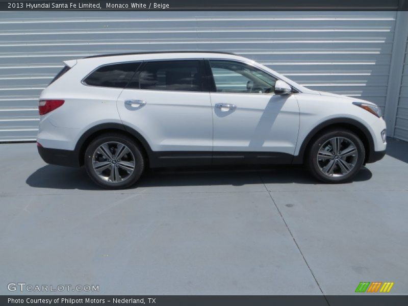 Monaco White / Beige 2013 Hyundai Santa Fe Limited