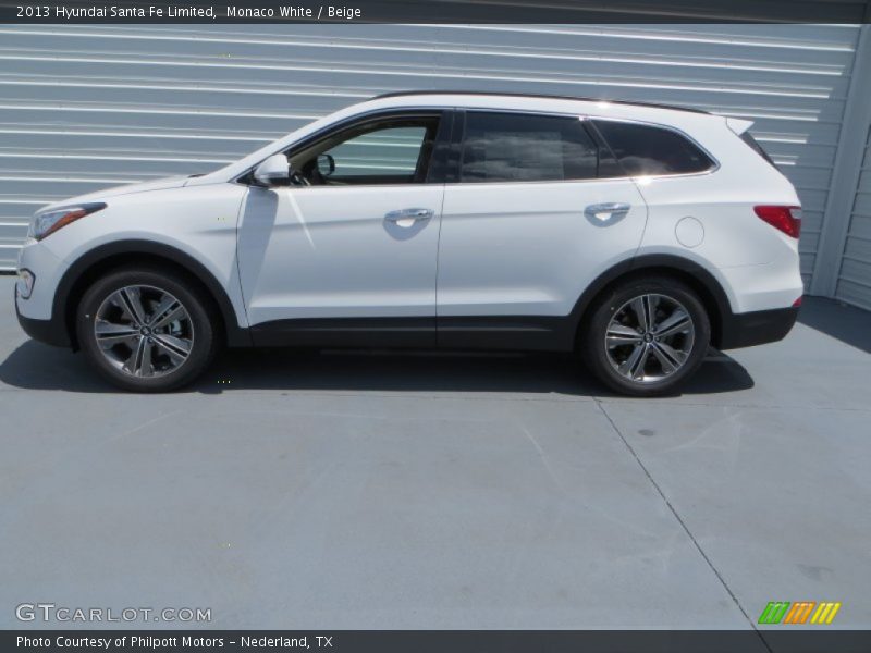 Monaco White / Beige 2013 Hyundai Santa Fe Limited