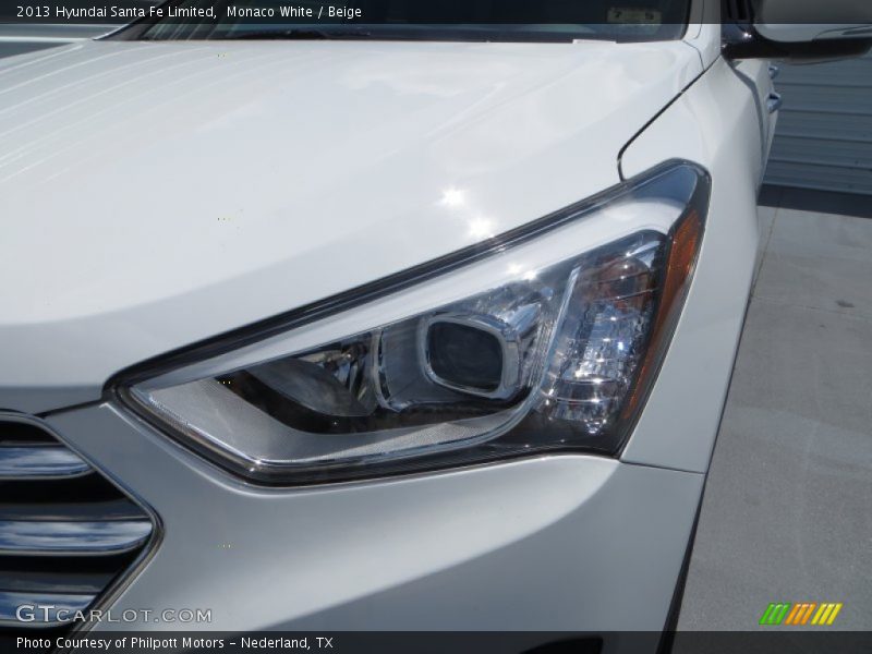 Monaco White / Beige 2013 Hyundai Santa Fe Limited
