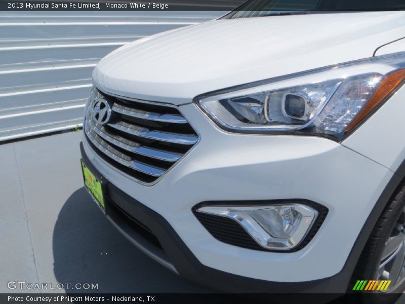 Monaco White / Beige 2013 Hyundai Santa Fe Limited