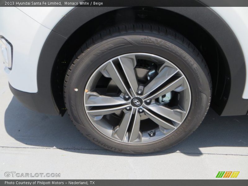 Monaco White / Beige 2013 Hyundai Santa Fe Limited