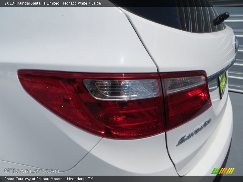 Monaco White / Beige 2013 Hyundai Santa Fe Limited
