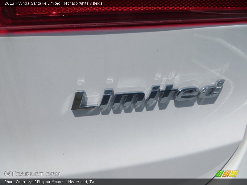 Monaco White / Beige 2013 Hyundai Santa Fe Limited