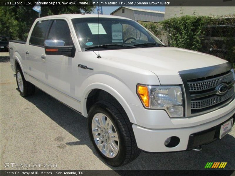 White Platinum Metallic Tri-Coat / Sienna Brown/Black 2011 Ford F150 Platinum SuperCrew 4x4