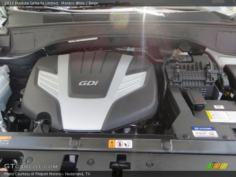 Monaco White / Beige 2013 Hyundai Santa Fe Limited
