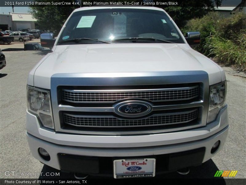 White Platinum Metallic Tri-Coat / Sienna Brown/Black 2011 Ford F150 Platinum SuperCrew 4x4