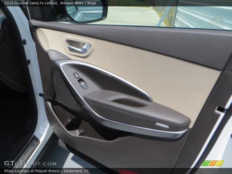 Monaco White / Beige 2013 Hyundai Santa Fe Limited