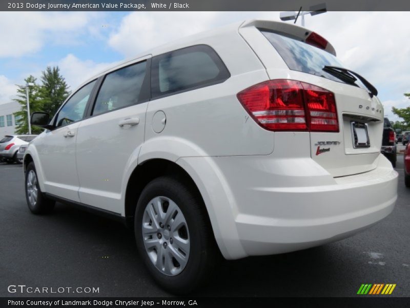 White / Black 2013 Dodge Journey American Value Package