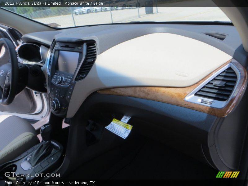 Monaco White / Beige 2013 Hyundai Santa Fe Limited