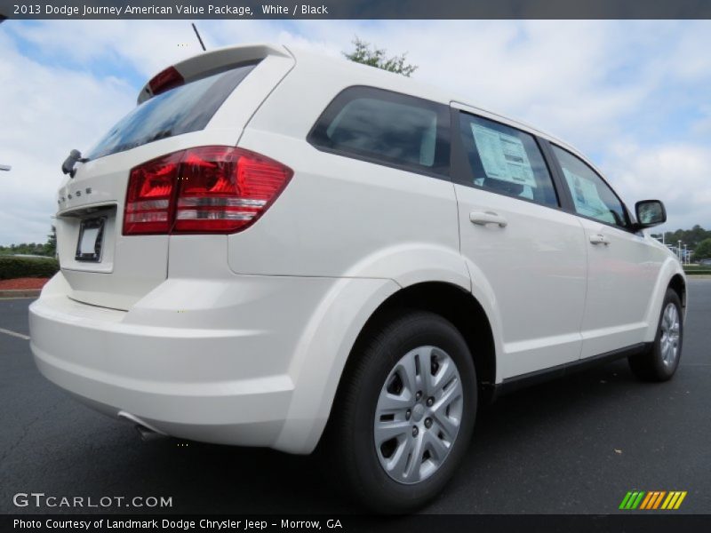 White / Black 2013 Dodge Journey American Value Package