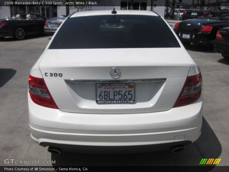 Arctic White / Black 2008 Mercedes-Benz C 300 Sport