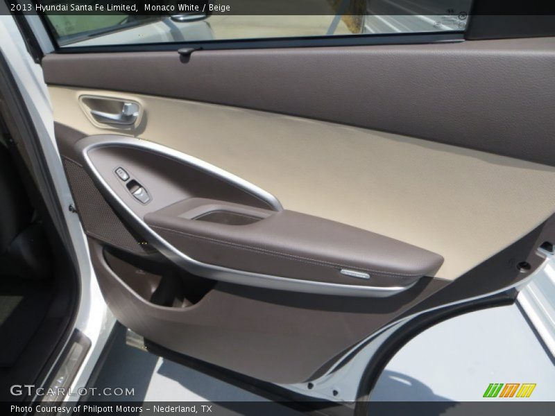 Monaco White / Beige 2013 Hyundai Santa Fe Limited