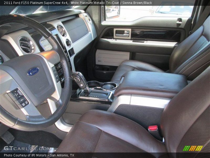 White Platinum Metallic Tri-Coat / Sienna Brown/Black 2011 Ford F150 Platinum SuperCrew 4x4
