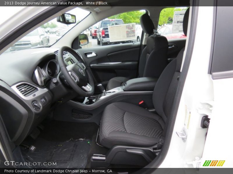 White / Black 2013 Dodge Journey American Value Package