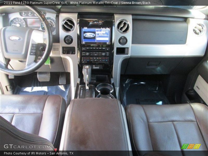 White Platinum Metallic Tri-Coat / Sienna Brown/Black 2011 Ford F150 Platinum SuperCrew 4x4