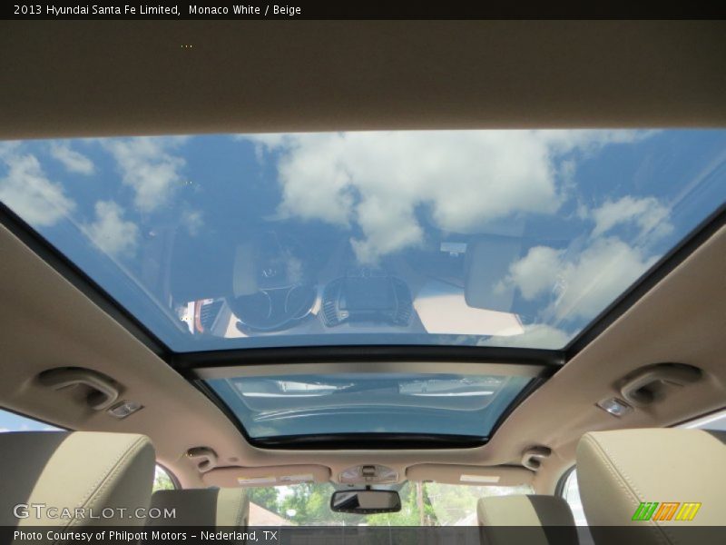 Monaco White / Beige 2013 Hyundai Santa Fe Limited