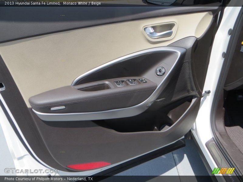 Monaco White / Beige 2013 Hyundai Santa Fe Limited