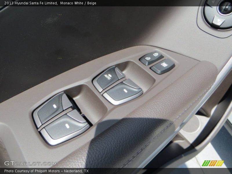 Monaco White / Beige 2013 Hyundai Santa Fe Limited