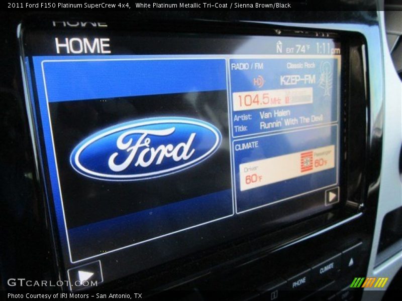 White Platinum Metallic Tri-Coat / Sienna Brown/Black 2011 Ford F150 Platinum SuperCrew 4x4