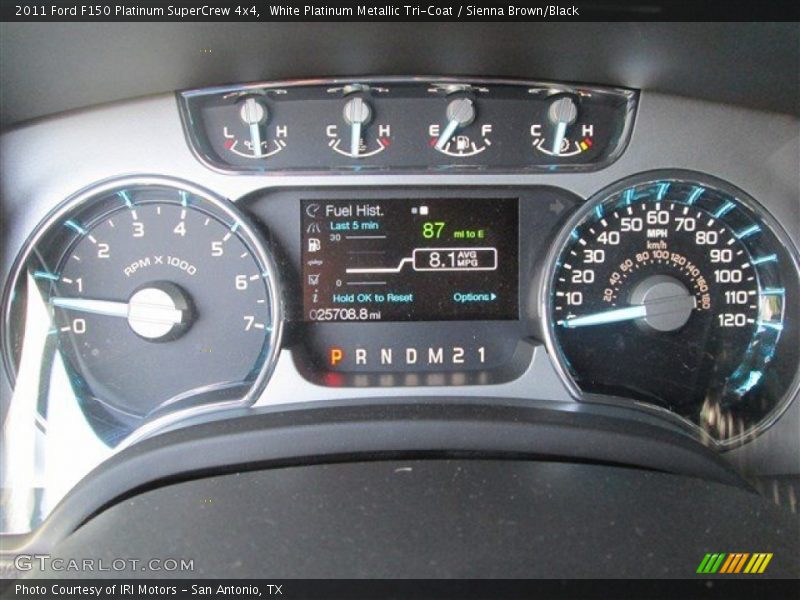 White Platinum Metallic Tri-Coat / Sienna Brown/Black 2011 Ford F150 Platinum SuperCrew 4x4
