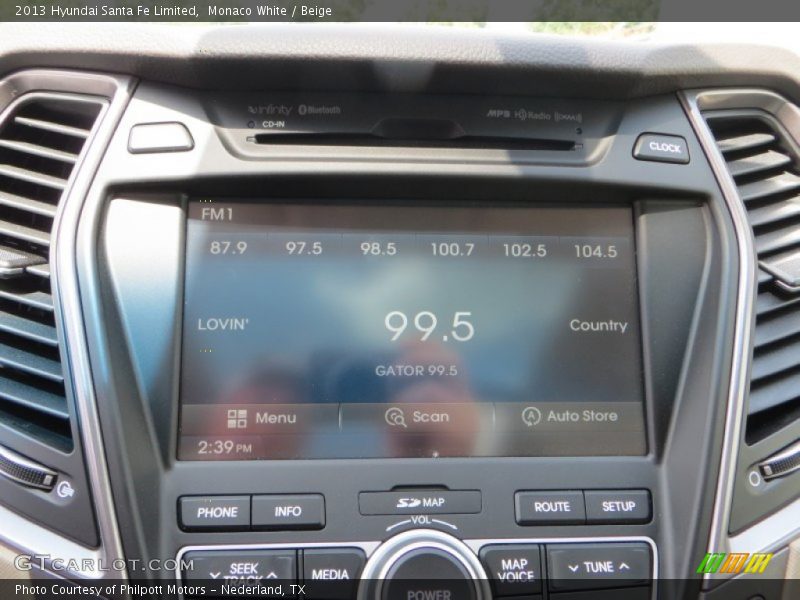 Monaco White / Beige 2013 Hyundai Santa Fe Limited