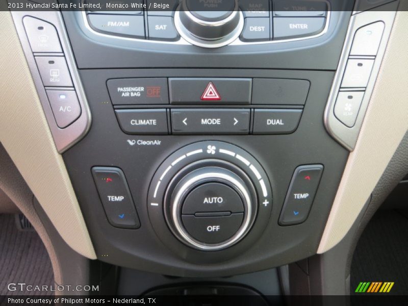 Monaco White / Beige 2013 Hyundai Santa Fe Limited