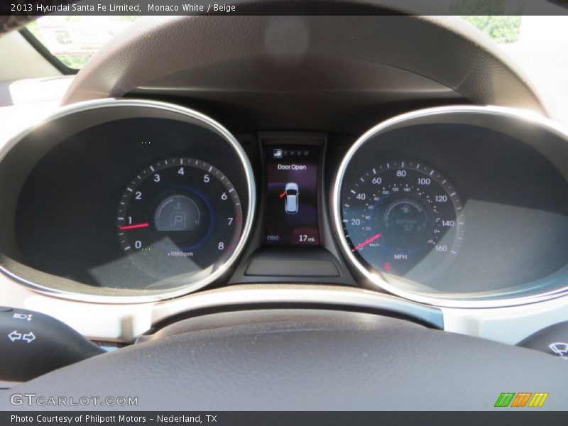 Monaco White / Beige 2013 Hyundai Santa Fe Limited