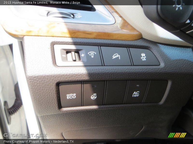 Monaco White / Beige 2013 Hyundai Santa Fe Limited
