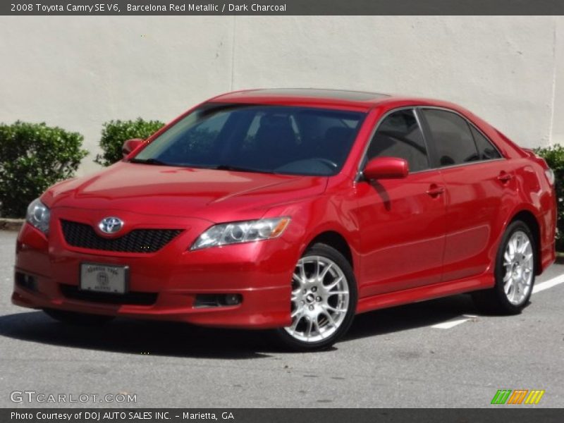Barcelona Red Metallic / Dark Charcoal 2008 Toyota Camry SE V6