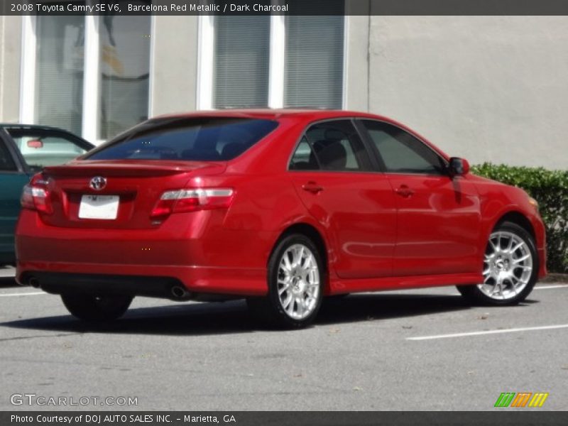 Barcelona Red Metallic / Dark Charcoal 2008 Toyota Camry SE V6
