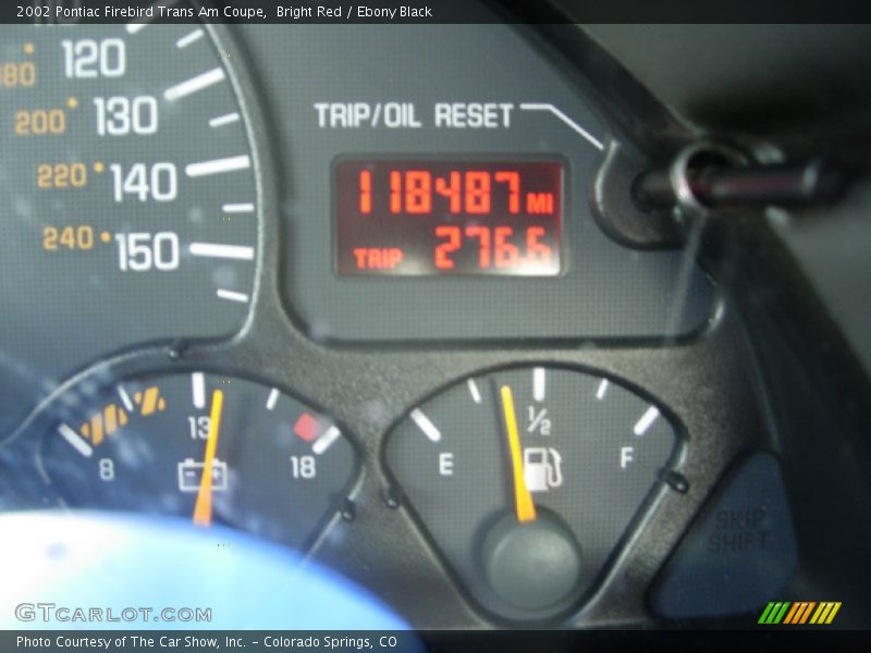  2002 Firebird Trans Am Coupe Trans Am Coupe Gauges