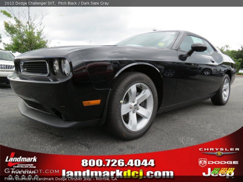 Pitch Black / Dark Slate Gray 2013 Dodge Challenger SXT