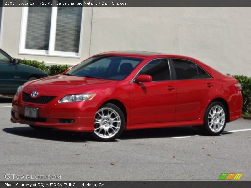 Barcelona Red Metallic / Dark Charcoal 2008 Toyota Camry SE V6
