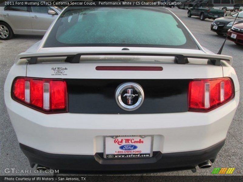 Performance White / CS Charcoal Black/Carbon 2011 Ford Mustang GT/CS California Special Coupe