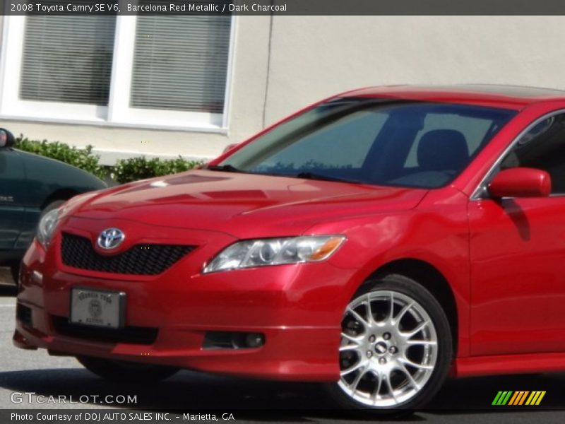 Barcelona Red Metallic / Dark Charcoal 2008 Toyota Camry SE V6