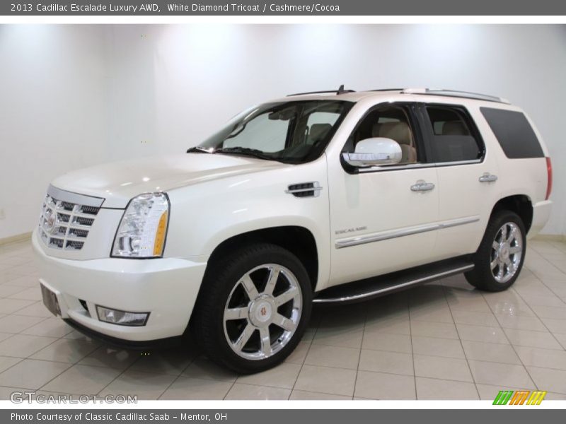 White Diamond Tricoat / Cashmere/Cocoa 2013 Cadillac Escalade Luxury AWD