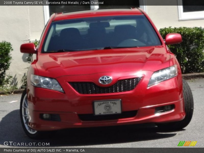 Barcelona Red Metallic / Dark Charcoal 2008 Toyota Camry SE V6