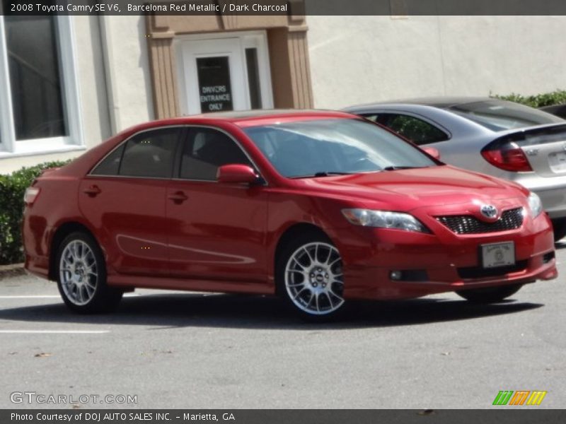 Barcelona Red Metallic / Dark Charcoal 2008 Toyota Camry SE V6