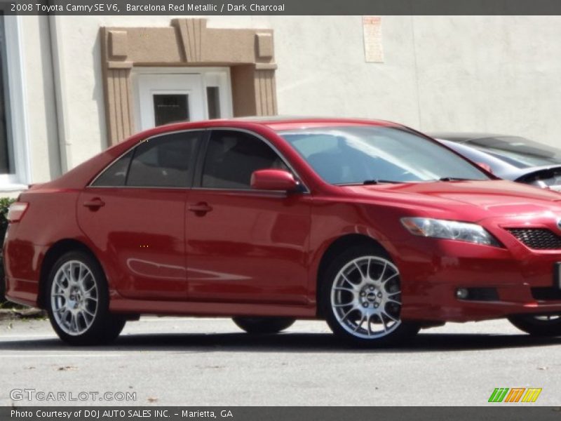 Barcelona Red Metallic / Dark Charcoal 2008 Toyota Camry SE V6