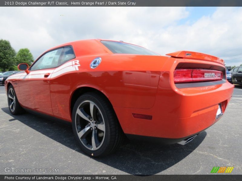 Hemi Orange Pearl / Dark Slate Gray 2013 Dodge Challenger R/T Classic